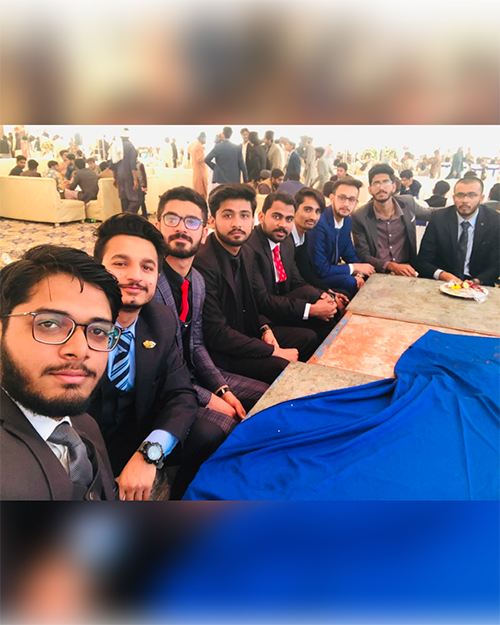 With friends at a formal event — COMSATS days